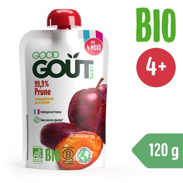 GOOD GOUT BIO ŠVESTKA 120 G - EXPIRACE 20.2.2026 - KAPSIČKY - KRMENÍ