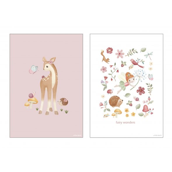 LITTLE DUTCH PLAKÁT A3 FAIRY WONDERS - DEKORACE A POLIČKY - SPINKÁNÍ