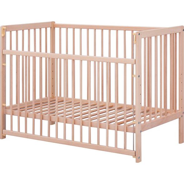 SCARLETT DĚTSKÁ POSTÝLKA SCARLETT FIRA - ECO PŘÍRODNÍ (BUK) - STAHOVACÍ BOČNICE - 120 X 60 CM - DŘEVĚNÉ POSTÝLKY - SPINKÁNÍ