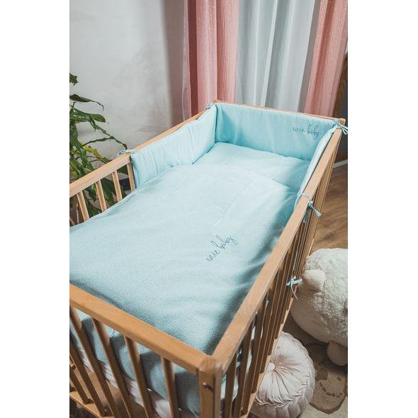 ENIE BABY POVLEČENÍ BAVLNĚNÉ DOTS BLUE 100X135 A 40X60 CM - POVLEČENÍ DO POSTÝLKY - SPINKÁNÍ