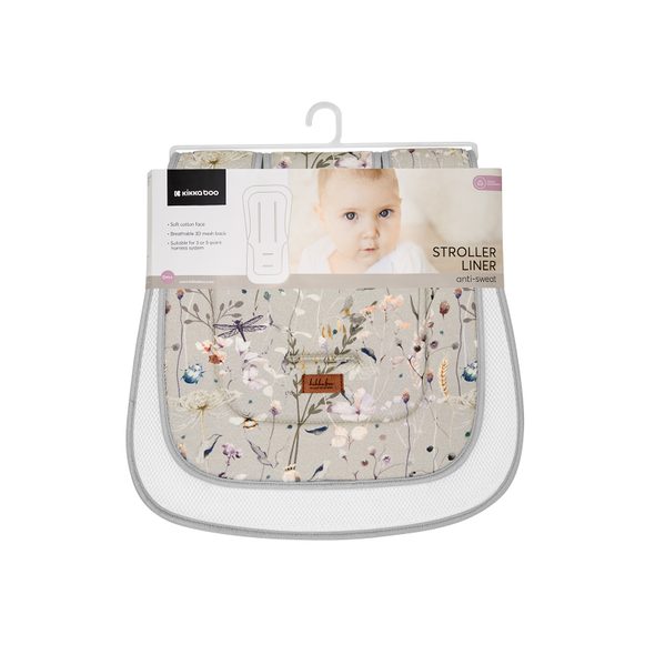 KIKKABOO SEDACÍ PODLOŽKA DO KOČÁRKU DREAMY FIELDS GREY - PODLOŽKY DO KOČÁRKU - KOČÁRKY A PŘÍSLUŠENSTVÍ
