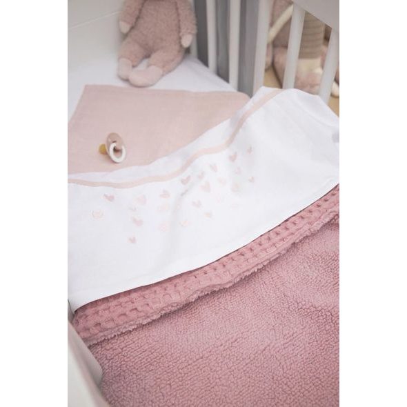 MEYCO DEKA DO POSTÝLKY WAFFLE TEDDY FLEECE - OLD PINK - DĚTSKÉ DEKY PRO MIMINKA - SPINKÁNÍ