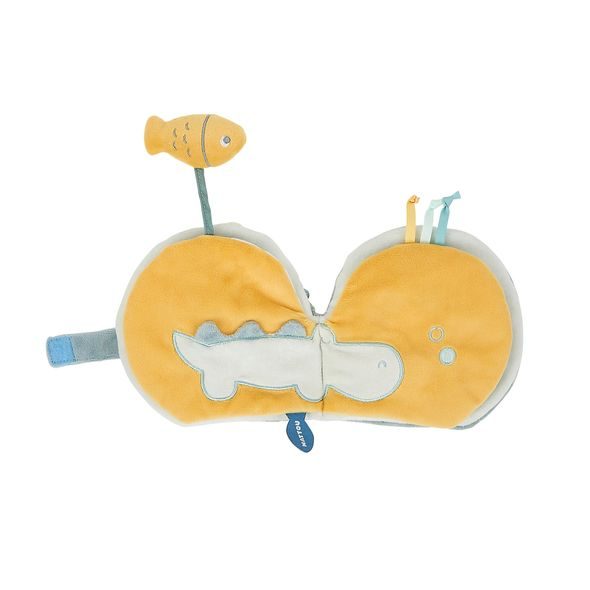 NATTOU KNÍŽKA PLYŠOVÁ VELRYBA SALLY S AKTIVITAMI 14 CM ROMEO, JULES & SALLY - KNÍŽKY PRO NEJMENŠÍ - PRO DĚTI