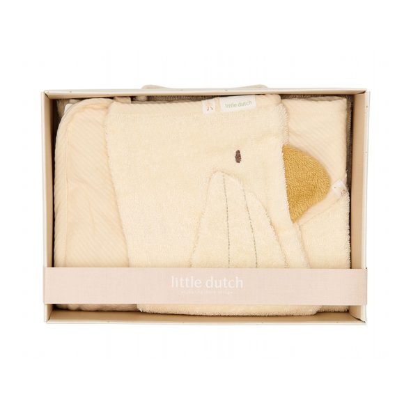 LITTLE DUTCH DÁRKOVÁ SADA S OSUŠKOU HUSA NEWBORN NATURALS - OSUŠKY A DĚTSKÉ ŽUPANY - KOUPÁNÍ A ZDRAVÍ
