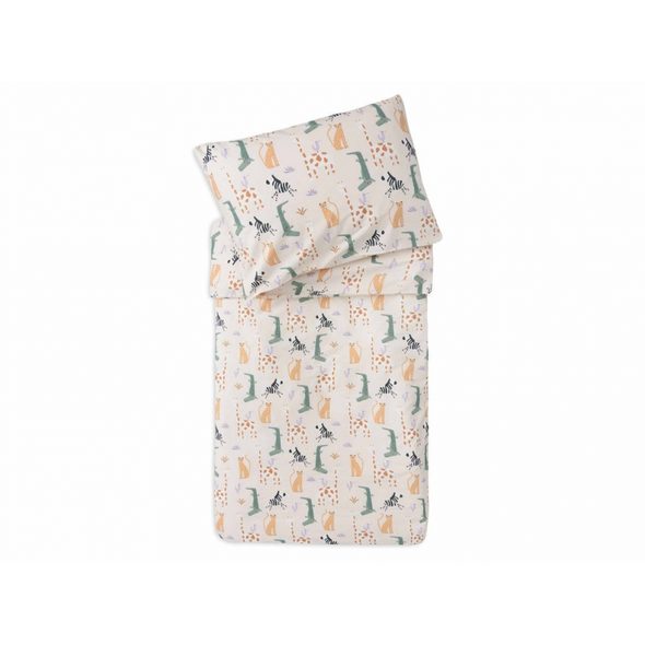 JOLLEIN POVLEČENÍ 140X100 A 40X60 CM JUNGLE JUMBO - POVLEČENÍ DO POSTÝLKY - SPINKÁNÍ