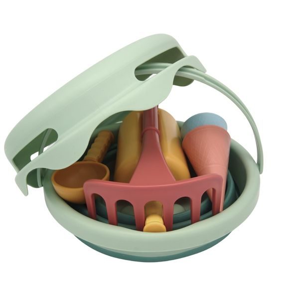 COMPACTOYS SKLÁDACÍ SADA NA PÍSEK 7V1 ZELENÁ - HRAČKY NA PÍSEK - PRO DĚTI