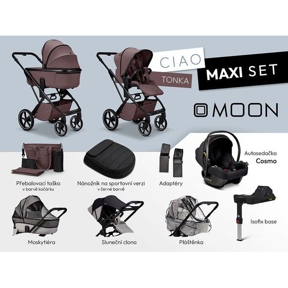 MOON CIAO MAXI SET - TONKA - KOMBINACE S PŘÍSLUŠENSTVÍM - KOČÁRKY A PŘÍSLUŠENSTVÍ
