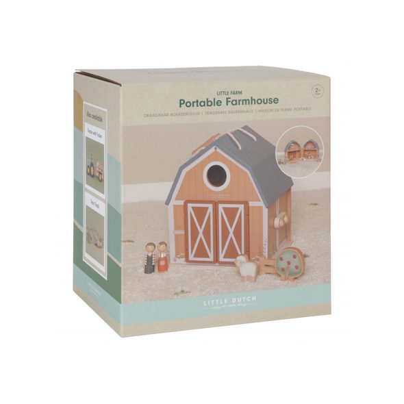 LITTLE DUTCH DOMEČEK PRO PANENKY DŘEVĚNÝ PŘENOSNÝ FARMA - DOMEČKY PRO PANENKY - PRO DĚTI