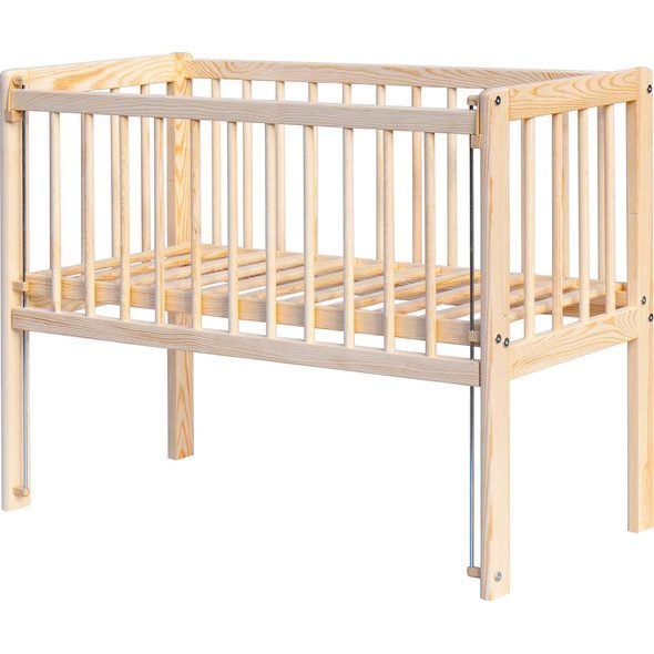 SCARLETT PŘÍSTAVNÍ DĚTSKÁ POSTÝLKA K POSTELI RODIČŮ - PŘÍRODNÍ ECO - 90X41CM - K RODIČOVSKÉ POSTELI - SPINKÁNÍ