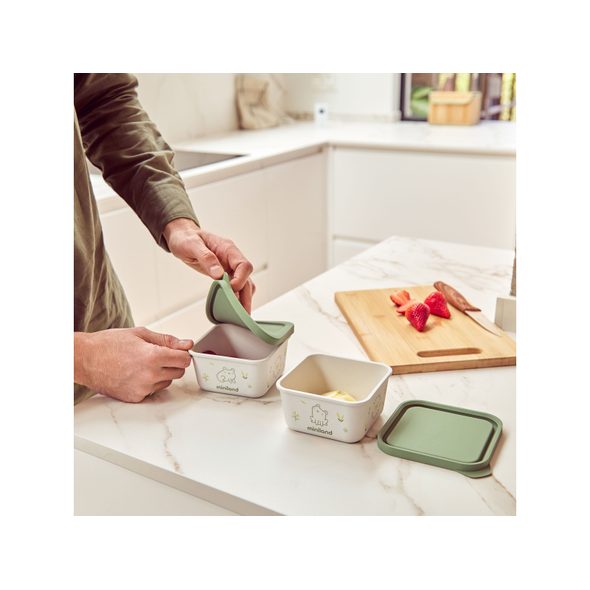 MINILAND MISKY NA JÍDLO HERMETICKÉ NATUR ŽÁBA 2 KS - MISKY, TALÍŘKY A PODLOŽKY - KRMENÍ