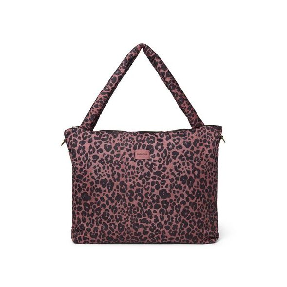 STUDIO NOOS PUFFY DIAPER BAG PŘEBALOVACÍ TAŠKA RED LEOPARD - ORGANIZÉRY A KOŠÍKY - KOČÁRKY A PŘÍSLUŠENSTVÍ