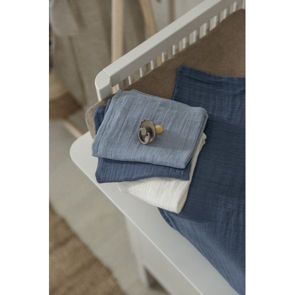 MEYCO MUŠELÍNOVÉ PLENY 3-BALENÍ - NATURAL/JEANS BLUE/INDIGO - LÁTKOVÉ PLENY ALL IN ONE - PŘEBALOVÁNÍ