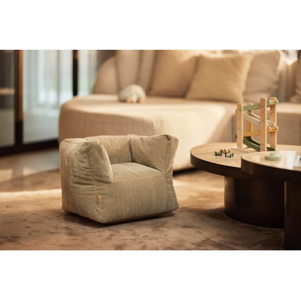 JOLLEIN KŘESLO DĚTSKÉ BEANBAG CORDUROY OLIVE GREEN - KŘESÍLKA - SPINKÁNÍ