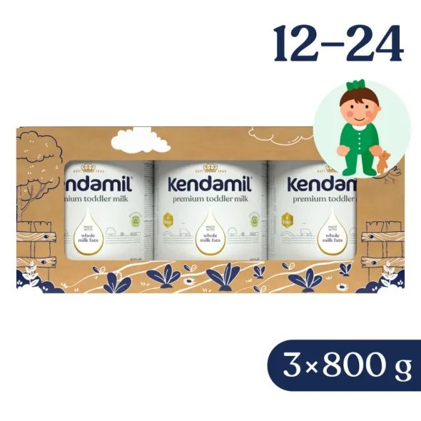 KENDAMIL PREMIUM 3 HMO+ (3× 800 G), POHÁDKOVÉ BALENÍ S DIVADLEM O VELIKÉ ŘEPĚ - KOJENECKÁ MLÉKA - KRMENÍ