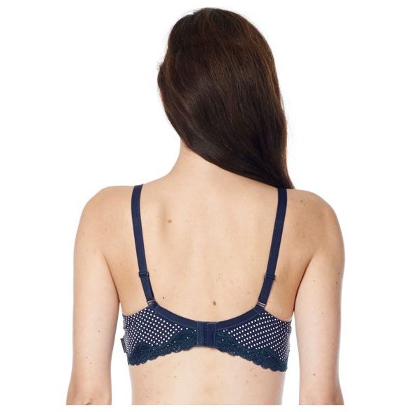 NOPPIES NURSING BRA PADDED SPACER DOT NAVY - TĚHOTENSKÉ SPODNÍ PRÁDLO - PRO MAMINKY