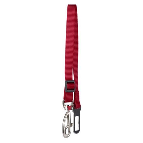 RED DINGO BEZPEČNOSTNÍ PÁS RD 15 MM X 34-50 CM - ČERVENÁ - POSTROJE PRO PSY DO AUTA - CHOVATELSKÉ POTŘEBY MALVÍKZOO