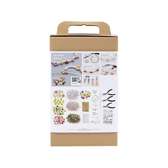 CREATIV COMPANY KREATIVNÍ SADA ŠPERKY Z KORÁLKŮ BAREVNÉ - NAVLÉKÁNÍ - PRO DĚTI