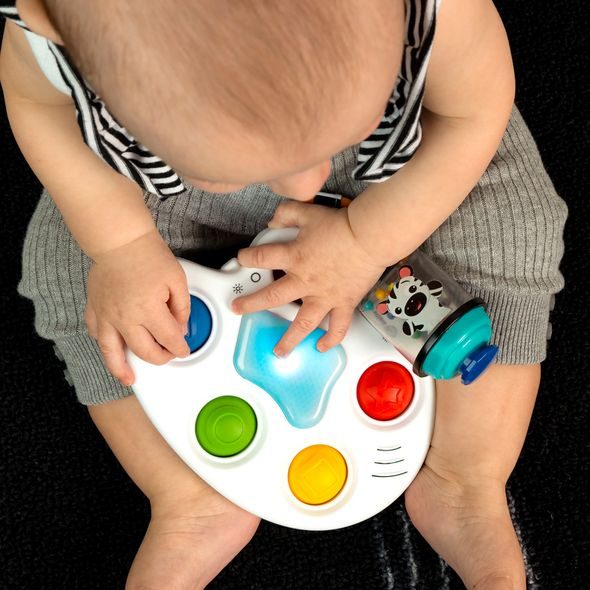 BABY EINSTEIN HRAČKA SENZORICKÁ HUDEBNÍ COLOR PALETTE POPPER 6-36M - MOTORICKÉ A HUDEBNÍ - PRO DĚTI