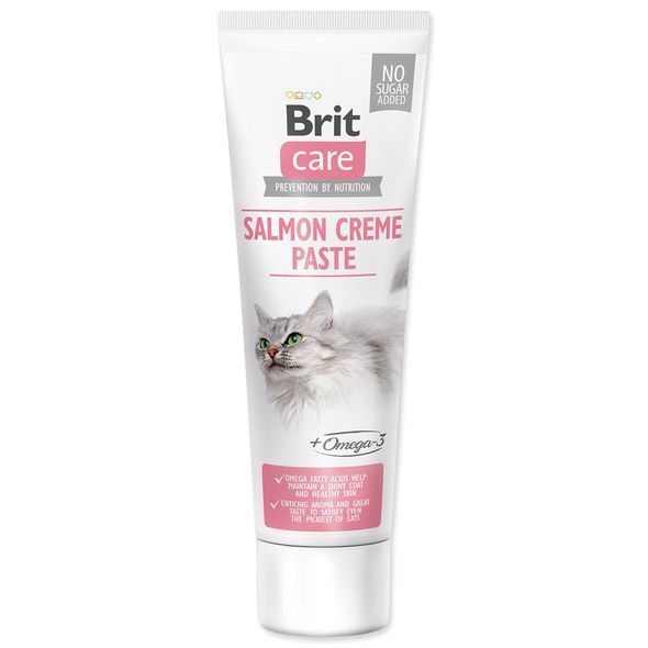 BRIT CARE CAT PASTE SALMON CREME 100G - PAŠTIKY PRO KOČKY - CHOVATELSKÉ POTŘEBY MALVÍKZOO