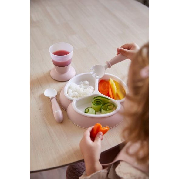 BABYBJÖRN 8 DÍLNÝ JÍDELNÍ SET PUDROVĚ RŮŽOVÝ - VÝHODNÉ SADY - KRMENÍ