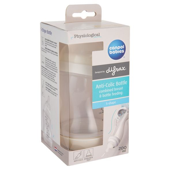 CANPOL BABIES LAHEV ŠIROKOHRDLÁ ANTIKOLIKOVÁ S-SHAPE 200ML - KOJENECKÉ LAHVE - KRMENÍ