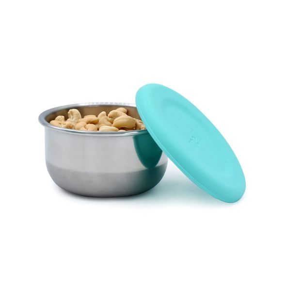 MELII NEREZOVÁ DÓZA 89 ML SE SILIKONOVÝM VÍČKEM 3KS - MODRÁ/ ZELENÁ - USKLADNĚNÍ JÍDLA - KRMENÍ