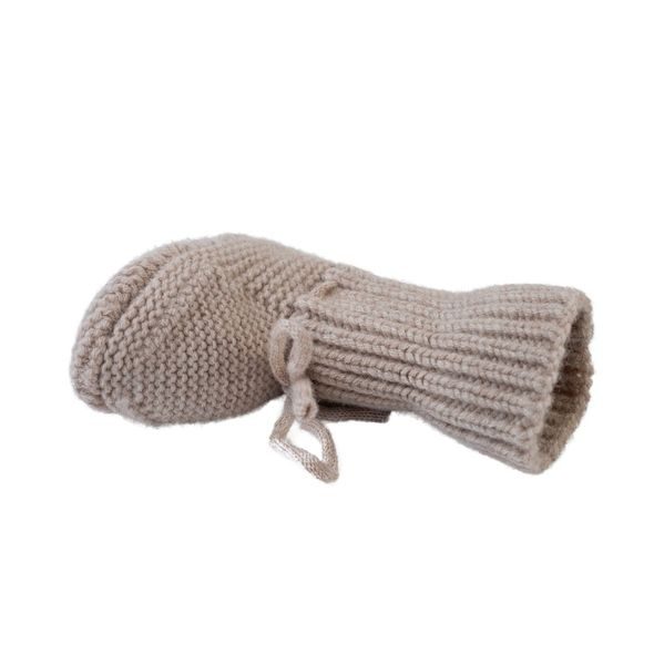 LODGER SLIPPER FOLKLORE MERINO WOOL BEIGE 0 - 6 MĚSÍCŮ - KOJENECKÉ CAPÁČKY - PRO DĚTI