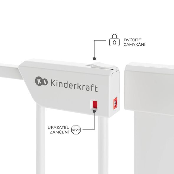 KINDERKRAFT ZÁBRANA DO DVEŘÍ SAFE SNAP WHITE - BEZPEČNOST DĚTÍ V DOMÁCNOSTI - KOUPÁNÍ A ZDRAVÍ