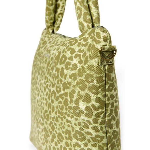 STUDIO NOOS COTTON DIAPER BAG PŘEBALOVACÍ TAŠKA GREEN LEOPARD - PŘEBALOVACÍ TAŠKY - KOČÁRKY A PŘÍSLUŠENSTVÍ