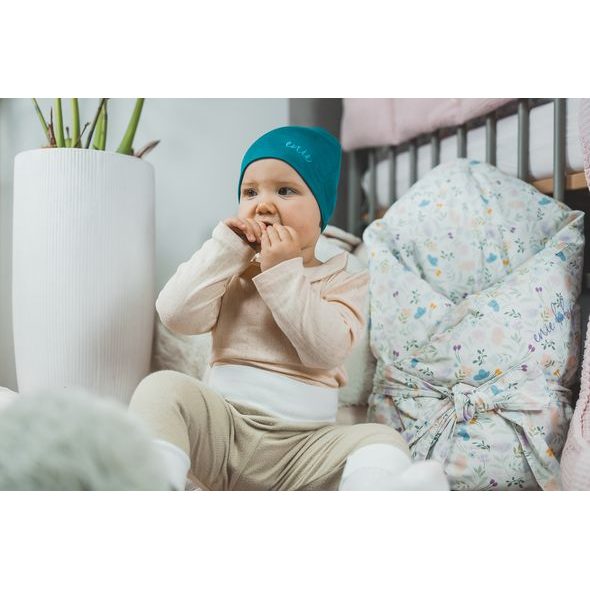ENIE BABY DĚTSKÁ ČEPICE BAMBOO 3-6M PETROLEJOVÁ - ČEPIČKY A KLOBOUČKY - PRO DĚTI