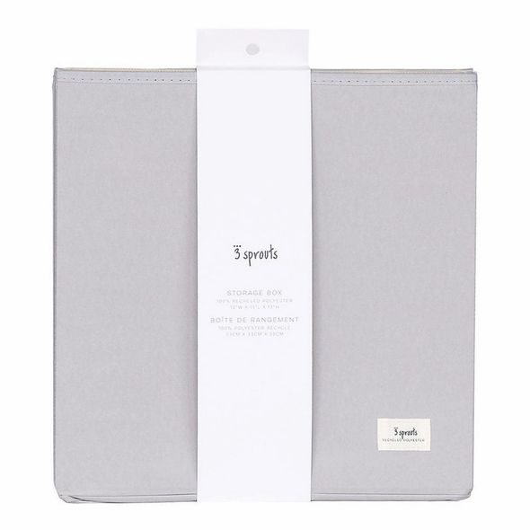 3 SPROUTS ÚLOŽNÝ BOX RECYCLED SOLID/LIGHT GRAY - BOXY NA HRAČKY - SPINKÁNÍ