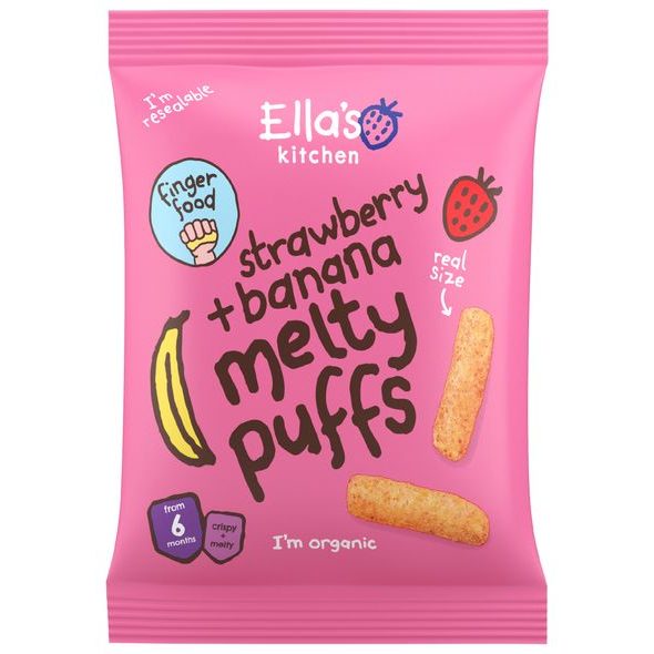 ELLA'S KITCHEN BIO KŘUPKY JAHODA A BANÁN (20 G) - TYČINKY/SUŠENKY - KRMENÍ