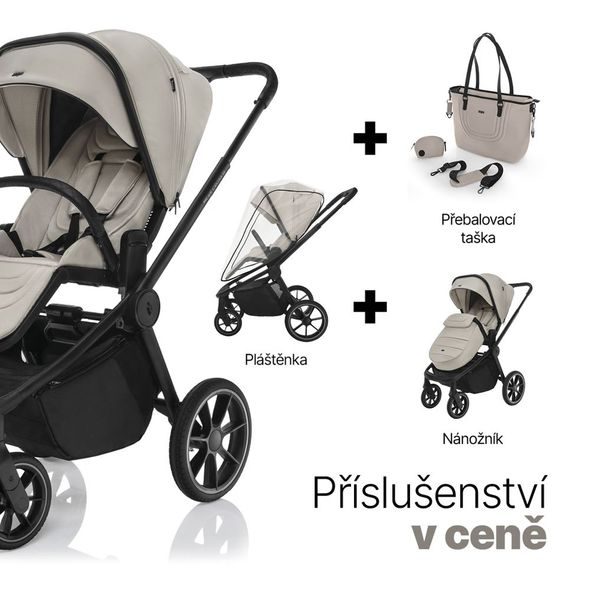 ZOPA SET MOVE CROSS 5 + HLUBOKÁ KORBA MOVE XL 5 + DÁRKY - DVOJKOMBINACE - KOČÁRKY A PŘÍSLUŠENSTVÍ