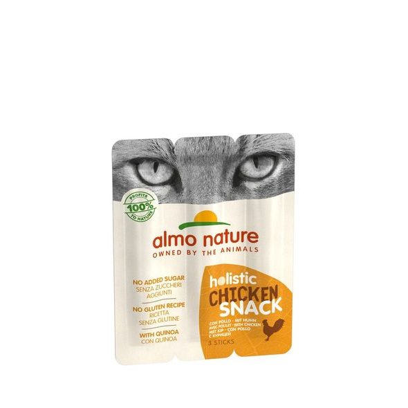 ALMO NATURE SNACK S KUŘETEM PRO KOČKY - SUŠENÉ MASO PRO KOČKY - CHOVATELSKÉ POTŘEBY MALVÍKZOO