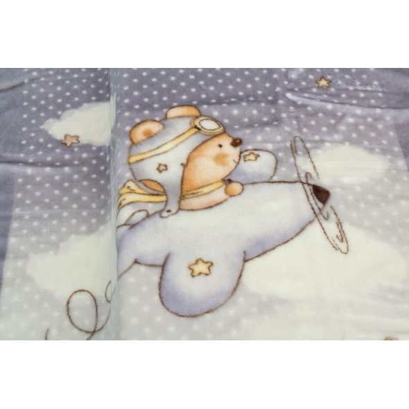 SCARLETT ŠPANĚLSKÁ DEKA 6378 ŠEDÁ 110X140CM - DĚTSKÉ DEKY PRO MIMINKA - SPINKÁNÍ