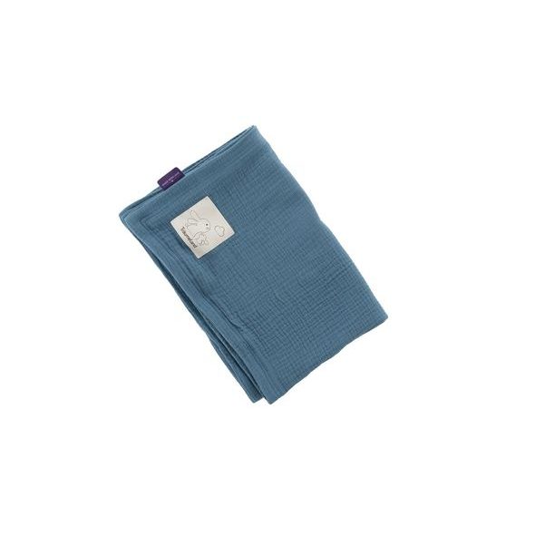 TRÄUMELAND MUŠELÍNOVÁ DEKA 100 X 75 CM JEANSBLAU - DĚTSKÉ DEKY PRO MIMINKA - SPINKÁNÍ