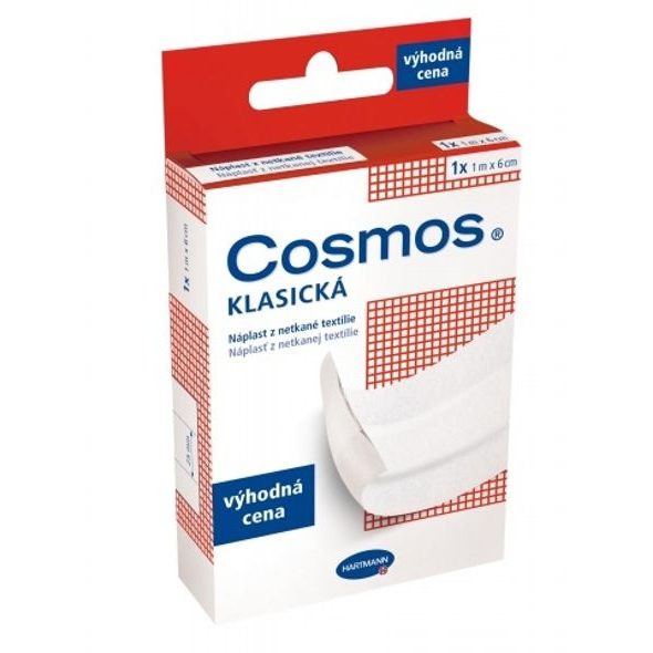 HARTMANN NÁPLAST COSMOS KLASICKÁ Z NETKANÉHO TEXTILU 1 M X 6 CM 1 KS - NÁPLASTI - KOUPÁNÍ A ZDRAVÍ