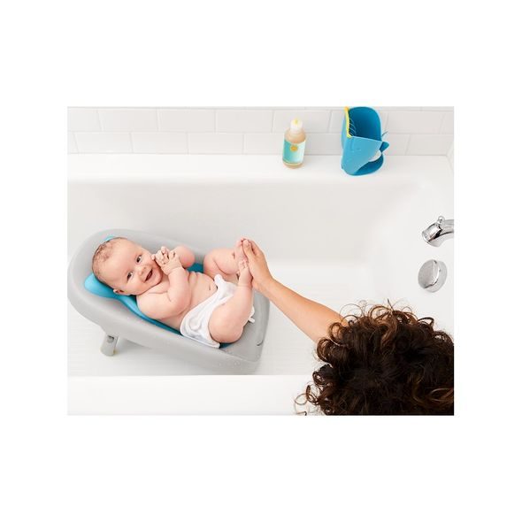 SKIP HOP LEHÁTKO NA KOUPÁNÍ SKLÁDACÍ MOBY MODRÉ 0-6 M - LEHÁTKA DO VANIČKY - KOUPÁNÍ A ZDRAVÍ