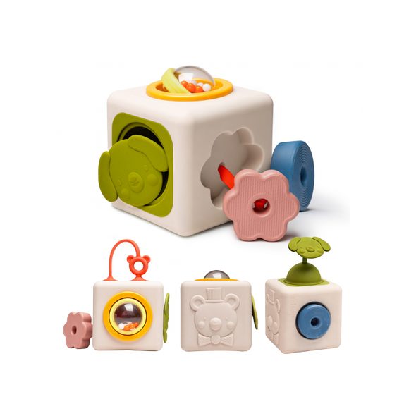 TAF TOYS KOSTKA S AKTIVITAMI PEEK & PLAY - SENZORICKÉ HRAČKY - PRO DĚTI