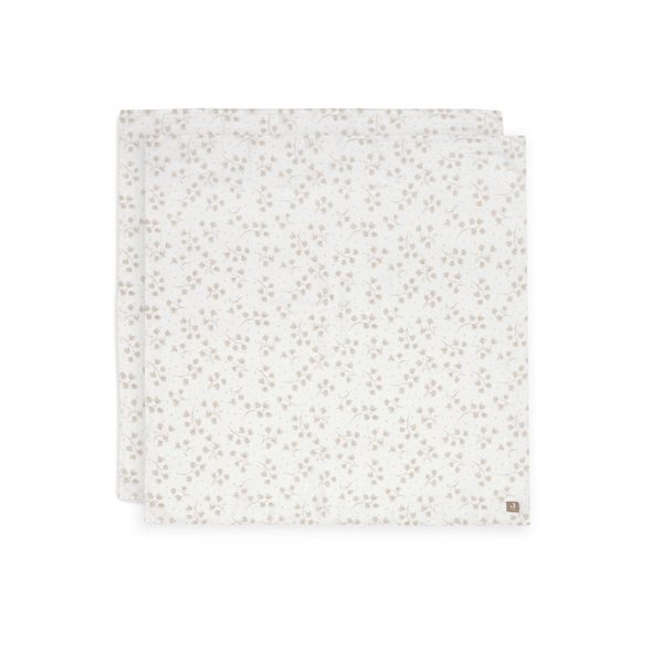 JOLLEIN PLENY ZAVINOVACÍ 2KS 115X115 CM LEAFY DREAMS - LÁTKOVÉ PLENY SKLÁDANÉ - PŘEBALOVÁNÍ