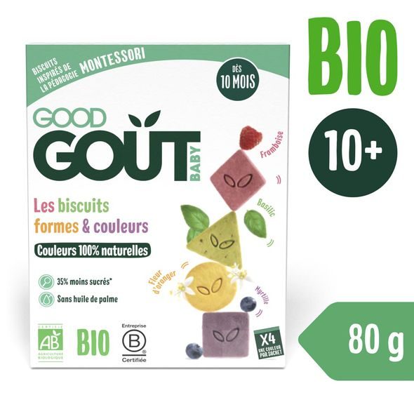 GOOD GOUT BIO SUŠENKY BARVY&TVARY 80G - EXPIRACE 11.10.2026 - TYČINKY/SUŠENKY - KRMENÍ