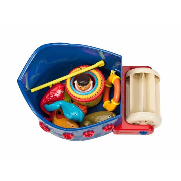 B-TOYS LOĎ S KAPITÁNEM FISH & SPLISH - HRAČKY DO VANY - PRO DĚTI