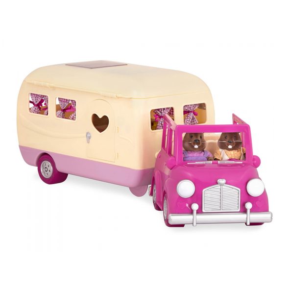 LI'L WOODZEEZ SADA NA KEMPOVÁNÍ PINK HAPPY CAMPER - DOPLŇKY PRO FIGURKY - PRO DĚTI