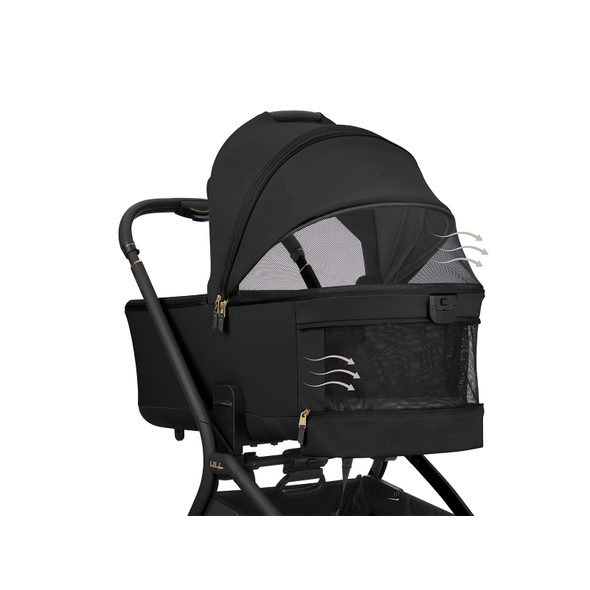 KIKKABOO KOČÁREK 2V1 GOYA PLATINUM BLACK - DVOJKOMBINACE - KOČÁRKY A PŘÍSLUŠENSTVÍ