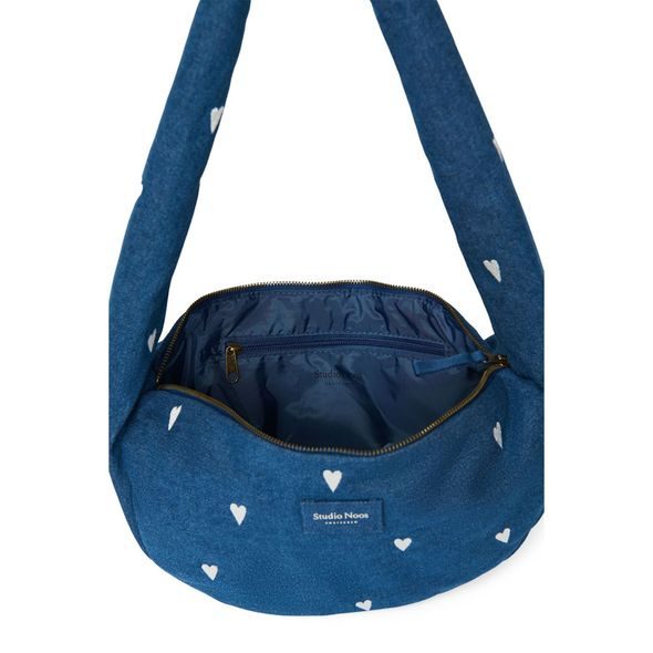 STUDIO NOOS DENIM MINI CROSS BODY BAG | HEARTS DARK BLUE WHITE HEARTS - DOPLŇKY - PRO MAMINKY