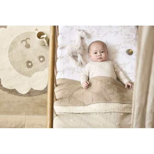 MEYCO DEKA KNOTS TEDDY FLEECE - SOFT SAND - DĚTSKÉ DEKY PRO MIMINKA - SPINKÁNÍ