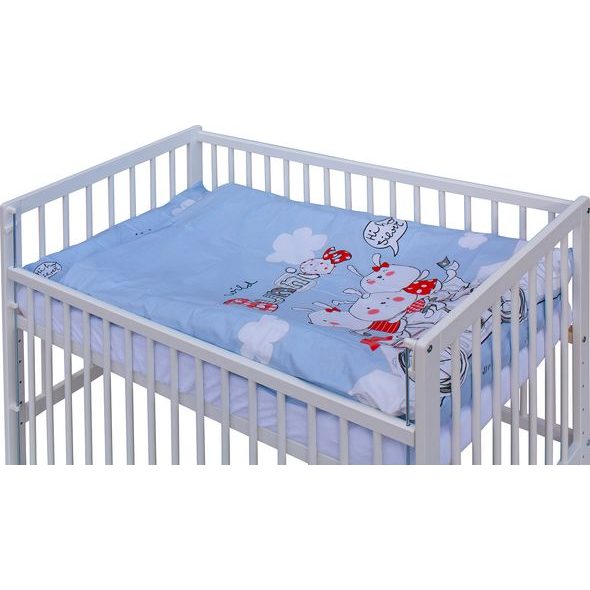 SCARLETT DĚTSKÁ POSTÝLKA S KOMPLETNÍ VÝBAVOU SCARLETT 120 X 60 CM - ULY - MODRÁ - DŘEVĚNÉ POSTÝLKY - SPINKÁNÍ