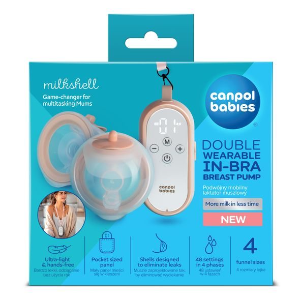 CANPOL BABIES DVOJITÁ ODSÁVAČKA MATEŘSKÉHO MLÉKA DO PODPRSENKY MILKSHELL - ODSÁVAČKY MATEŘSKÉHO MLÉKA - KRMENÍ