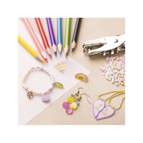 CREATIV COMPANY KREATIVNÍ SADA ŠPERKY ZE SMRŠŤOVACÍ FÓLIE - NAVLÉKÁNÍ - PRO DĚTI