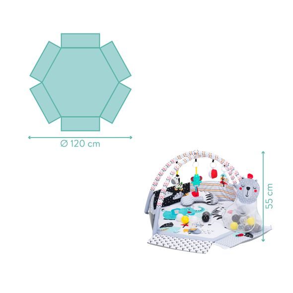 FILLIKID DEKA S HRAZDOU S MÍČKY GREY - HRACÍ PODLOŽKY NA ZEM - SPINKÁNÍ